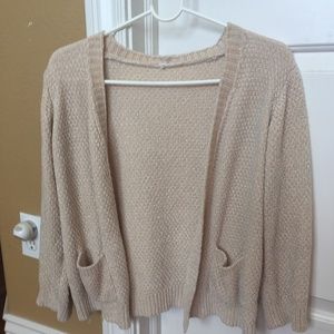 cream knit cardigan